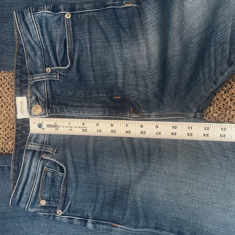 Hudson Jeans Women 28 Blue High Rise Flare Leg Stretch Denim Medium Wash 5890